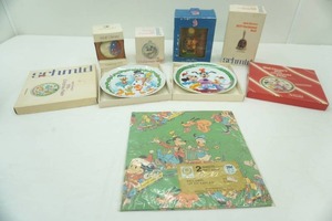 Vintage Collectible Disney Christmas Plates, Ornaments, Wrapping Paper. In original boxes
