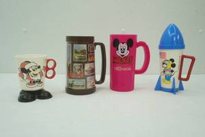 Vintage Collectible Disney Cups. Mickey Mouse Rocket (69s70s)