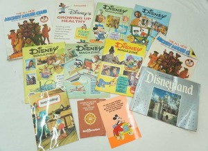 Collection of Vintage Disney Magazine, Mickey Mouse Club, Disneyland Pictorial Souvenir Book and more