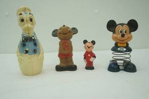 Vintage Rubber and Plastic Mickey & Donald Figurines