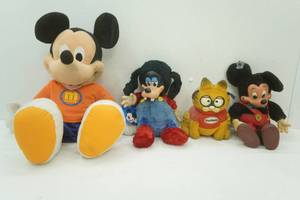 Vintage Stuffed Mickey Mouses & Garfield,