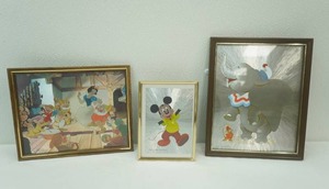 Vintage Walt Disney Productions Mickey Mouse Foil Art Print Snow White & The Seven Dwarfs, Dumbo