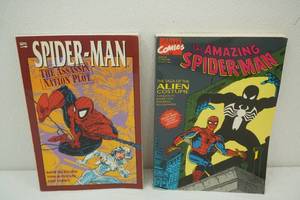 Vintage Spider Man Graphic Novels (2ct) The Assassin Nation Plot 1992 The Saga of the Alien Costume 1989