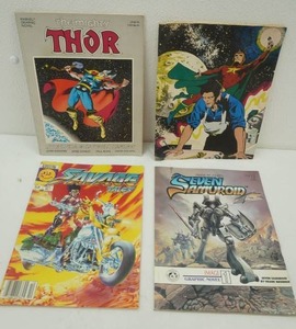 (4ct) Vintage Graphic Novels The Mighty Thor, Savage Tales, Seven Samuroid