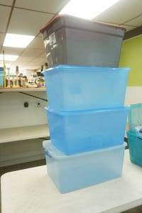 4 Large Storage Totes with Lids