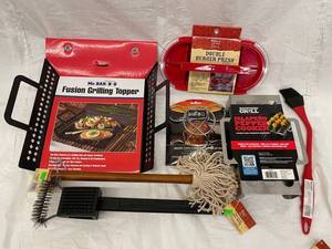 Box E - Mr. Bar-B-Q & Backyard Grill Grilling Accessories Mixed Lot