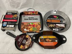 Backyard Grill, Mr. Bar-B-Q, Raleys & Hersheys Cast Iron Grillware Mixed Lot