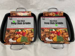 box D - Mr. Bar-B-Q Non-Stick Deep Dish Griddle (Lot of 2)