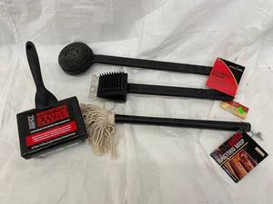 Box K - Backyard Grill BBQ Cleaning Tools Mixed Lot