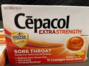 Cepacol Extra Strength Sore Throat Lozenges Honey Lemon Flavor (Lot of 2)