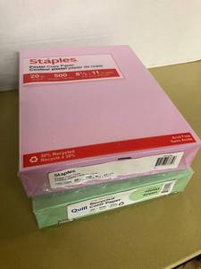 Pastel Green and Pink Copy Paper
