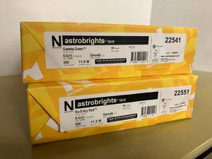 Astrobrights Red and Green Copy Paper