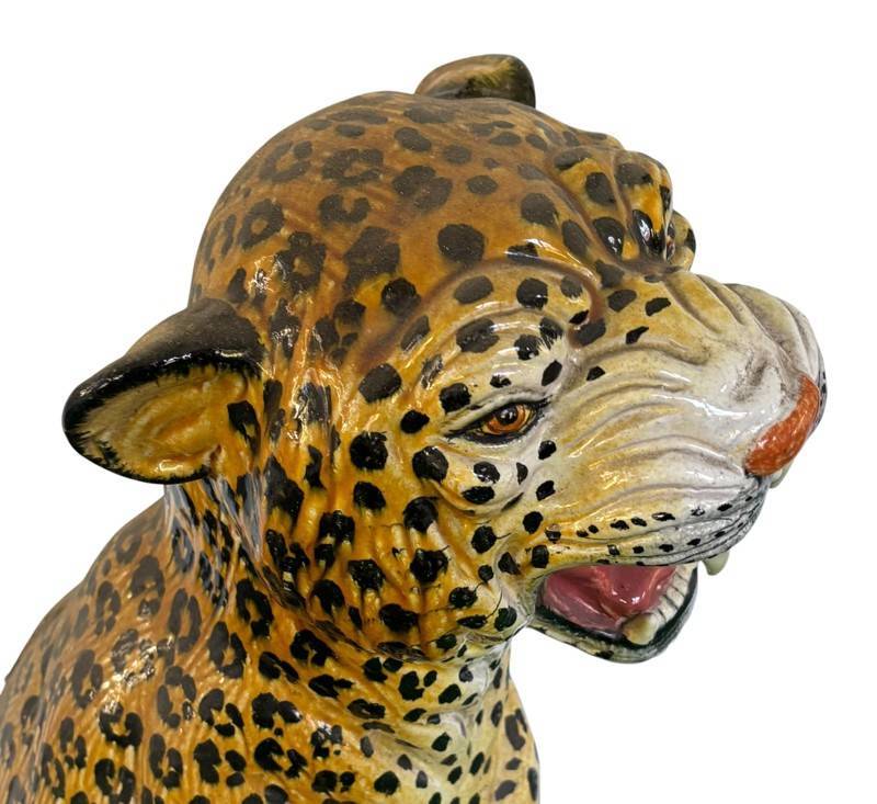 E - Mid-Century Hollywood Regency Leopard Sculpture for Sale in