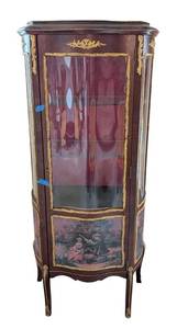 ULL - 19th-Century French Vernis Martin Style Vitrine Cabinet With Ormolu Mounts