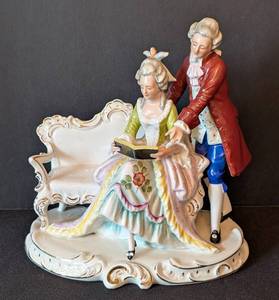 ULL - Vintage Carl Scheidig Hand Painted Porcelain Figurine of Couple