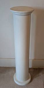 ULL - Painted Wood Pillar Pedestal Column 41 H