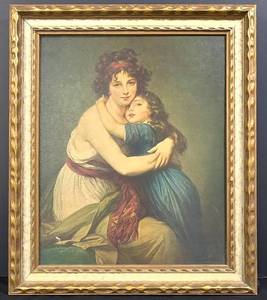 LL-ST1 - Elisabeth Louise Vigee Le Brun Self-Portrait With Her Daughter Framed Print Reproduction