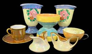 LL-FR - Vintage Lustreware Pearl China Co. Mixed Lot (9 Pieces)