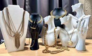 Vintage Trifari & Edwin Pearl Gold Tone Jewelry Mixed Lot