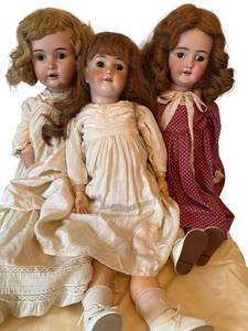 ULR - Antique German Bisque Dolls (Lot of 3)