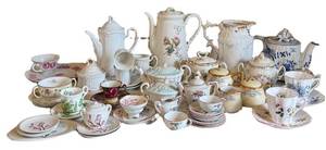 ULK - Vintage Assorted Bone China Teacups & Saucers Mixed Lot