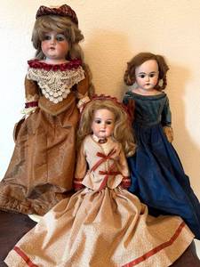 UBR - Antique Bisque Doll Trio (Lot of 3)