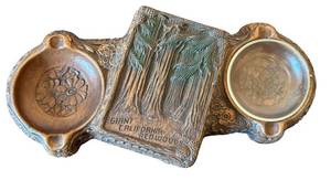 ULK - Vintage California Redwoods Ashtray and Cigarette Holder