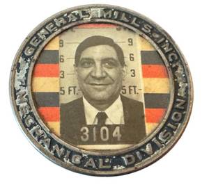 Vintage General Mills Mechanical Division ID Badge