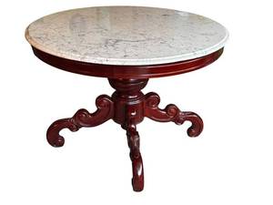 Victorian Style Marble Top Round Table