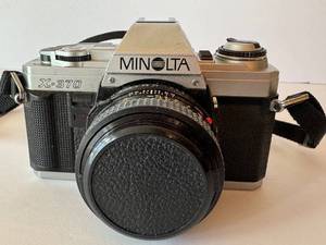 D - Vintage Minolta X-370 35mm Film Camera With MD 50mm f1.7 Lens