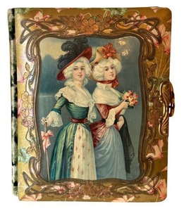 ULR - Antique Victorian Photo Album With Photos