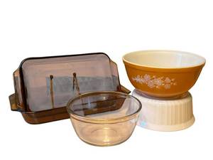Vintage Pyrex Butterfly Gold Mixing Bowl and More