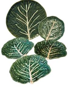 K - Vintage Secla Cabbage Plates (Lot of 5)