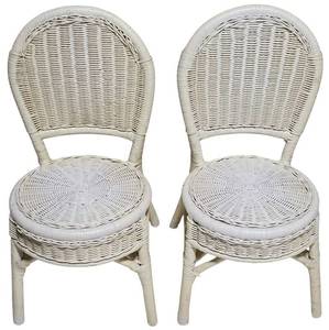 LL-ST1 - Pair of Childrens Vintage Wicker Chairs