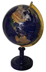LL-ST1 - Lapis Gemstone Globe on Stand