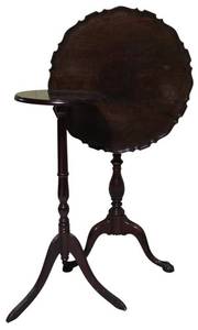 LL-ST1 - Chippendale Tilt-Top Table & Plant Stand Mixed Lot