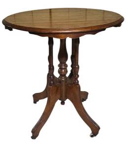 LL-ST1 - Victorian Style Round Wood Side Table