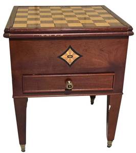 LL-ST1 - Bombay Company Metamorphic Game Table With Chess Board & Storage Drawer