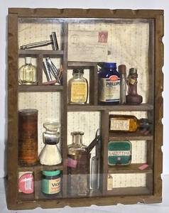 LL-ST1 - Vintage Apothecary Shadow Box Display