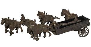 LL-ST1 - Vintage Cast Iron Toy Horse-Drawn Collection