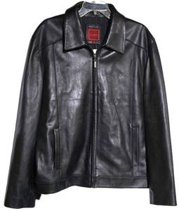 LL-L - Cole Haan Mens Leather Jacket Size L Nwt