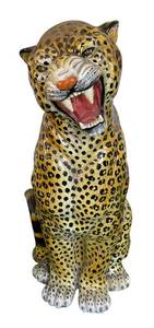 E - Mid-Century Hollywood Regency Leopard Sculpture