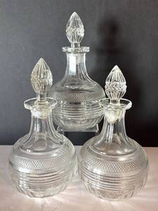 BR1 - Trio of Vintage Crystal Decanters