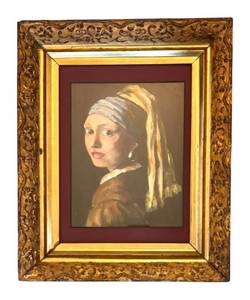 BR1 - Girl With a Pearl Earring - Vintage Print by Johannes Vermeer