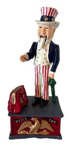 BR1 - Uncle Sam Cast Iron Mechanical Bank