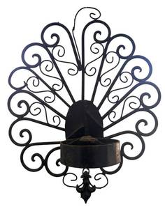 FP - Vintage Wrought Iron Wall Mount Candle Holder