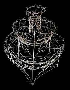 FP - Antique Victorian 3-Tier Iron & Wire Plant Stand