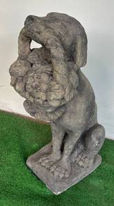 FP - Adorable Concrete Dog Sculpture
