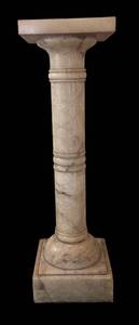 E - Vintage Marble Pillar Pedestal Column