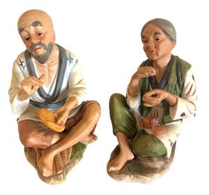 BR1 - Two Vintage Homco Asian Figurines